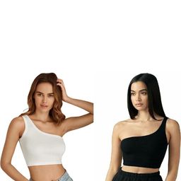 PINOVO One Shoulder Cotton Bralette Crop Top-picture-34