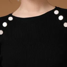 Mafadeny Black Regular Fit Pullover image 5