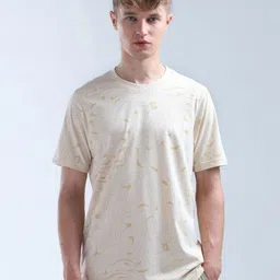 Flying Machine Men Abstract Printed Round Neck Cotton T-shirt-picture-38