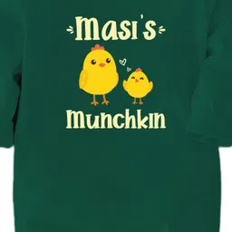 Zeezeezoo 100% Cotton Knit Family Theme Full Sleeves Masis Munchkin Text Printed Romper - Forest Green image 3