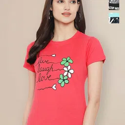 Metronaut Women Typography 3 Printed Applique T-shirt-picture-30