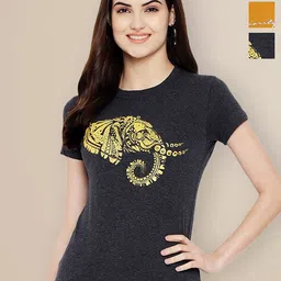 Metronaut Women Typography 3 Printed Applique T-shirt-picture-18