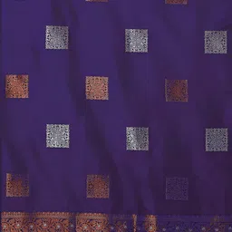 SWEETPEL Woven Design Zari Banarasi Saree With Blouse Piece image 4