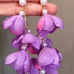 StyleCast x Revolte Floral Drop Earrings image 3