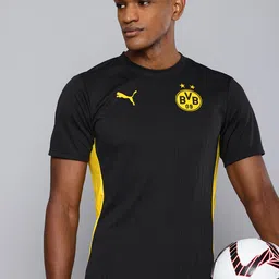 Puma Borussia Dortmund Training Colourblocked DryCell Slim Fit Football Jersey T-shirt image 1