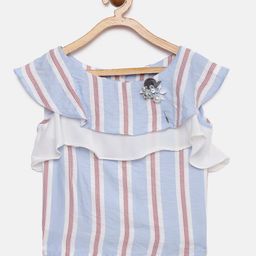 Tiny Girl Girls Blue & White Striped Top-picture-11