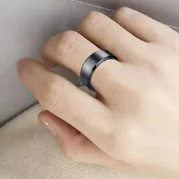KARISHMA KREATIONS Set Of 2 Silver-Plated & Black Finger Rings image 4