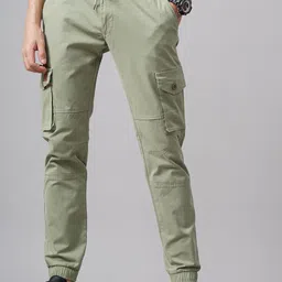 PAUL STREET Men Smart Slim Fit Cargo Trousers-image-78