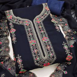 Maroosh Embroidered Silk Georgette Unstitched Dress Material-picture-10