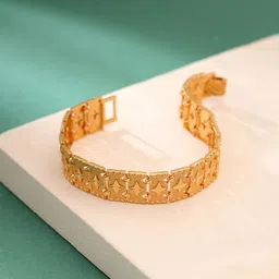 Yellow Chimes Brass Gold-Plated Link Bracelet-image-96