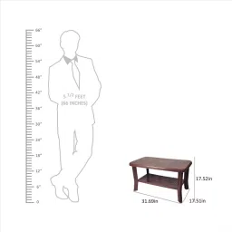 Cello Oasis Plastic Rectangle Center Table Brown image 3