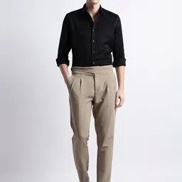 Blu MNKY Men Classic Pleated Trousers-picture-23