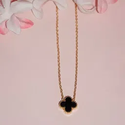 Niscka Gold-Plated Cubic Zirconia Studded Necklace image 1