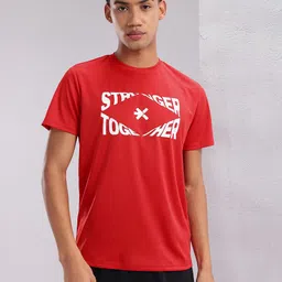 HRX by Hrithik Roshan Couple Collection Typography Printed Rapid Dry Training T-shirt image 4