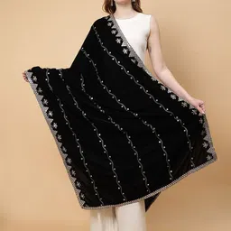 Moda Chales Embroidered Velvet Dupatta-image-66