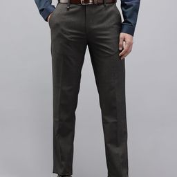Van Heusen Men Checked Slim Fit Formal Trousers-picture-33