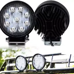 Cartronics Waterproof 9 LED Round Fog Light with Mounting Brackets for Toyota Etios Platinum image 2