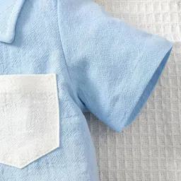 Greenland Ecostrwz Unisex Kids Colourblocked T-shirt and Shirt with Shorts image 4