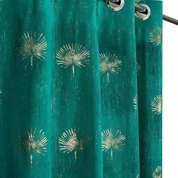 GEET CREATIONS Green Set of 2 Floral Door Curtain-picture-24