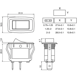 RS PRO Illuminated SPST On-Off Rocker Switch Panel Mount, 419766 image 4