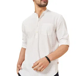 indus route by pantaloons Men's Cotton Tunic Shirt image 1