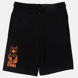 Wear Your Mind Knit Warner Bros Featuring Scooby Doo Printed Shorts - Black-image-67
