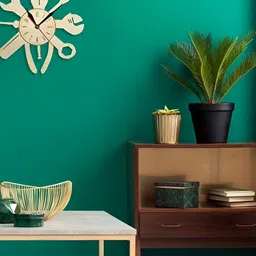 QEZNEF Beige Solid Geometric Traditional Wall Clock image 4