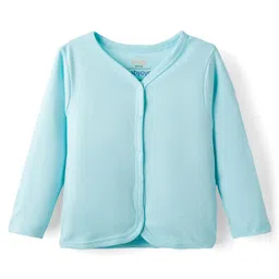 Babyoye Disney Interlock Knit Full Sleeves Front Open Jhablas with Minnie Mouse & Friends Graphic Pack of 3 - White Light Blue & Light Green image 4