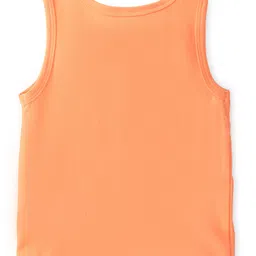 Babyoye 100% Cotton With Antibacterial Finish Sleeveless Vests Boat Print Pack of 3- Blue & Orange image 5