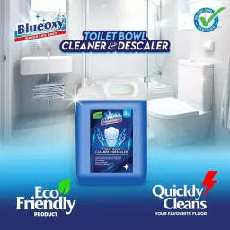 BLUEOXY Natural Toilet Bowl Cleaner & Descaler 5 L Orange Fragrance No Toxic Fumes Released Blue image 2