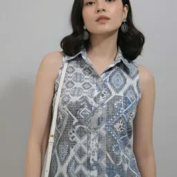 fusion by glitchez Print Ethnic Cotton Top image 5