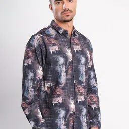 Bene Kleed Men Abstract Printed Regular Fit Casual Shirt image 4