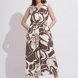 DressBerry Women Printed Fit & Flare Maxi Dress-image-30