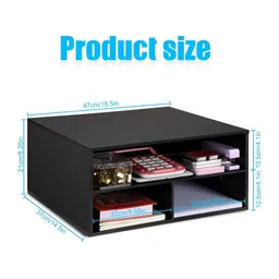 Home Sparkle Black Set of 1 Super Strong Desk Organiser Organisers image 4