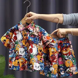 Ocvito Boys Printed Shirt with Shorts-picture-23