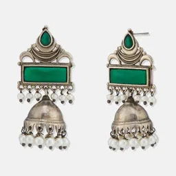 Fabindia Artificial Beaded Oxidised Dome Shaped Jhumkas image 5