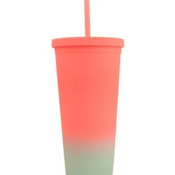 HAMSTER LONDON Orange & Green Single Plastic Colourblocked Water Bottle-picture-25