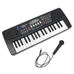 House Of Kids Music Fun Piano Keyboard With Mic - Black & Yellow-picture-5