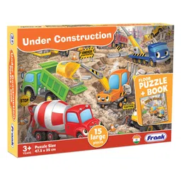 Frank Under Construction Puzzle Game 15 Pieces & Story Book- Multicolour-picture-11