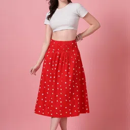 Nomad Lifestyle Floral Printed A-Line Midi Skirt-picture-25