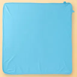 Babyoye 100% Cotton Knit Hooded Towels with Ear Applique & Puppy Print Pack of 2 L 76 x B 76 cm - Light Blue & Cream image 5