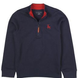 PLUM TREE Boys Solid Mock Collar Cotton Pullover Sweatshirt-picture-36