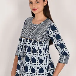 Rajnandini Women Ethnic Motifs Printed Cotton Empire Top image 3