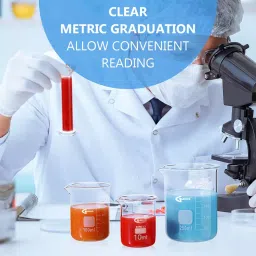 Glassco ‎GC-1P10-5PCS Scientific Glass Beaker Low Form with Pouring Spout 10 ml (Pack of 5 Pcs) image 3