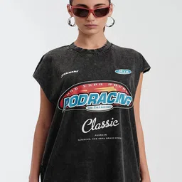 Bonkers Corner Women Printed Extended Sleeves Applique T-shirt-image-75