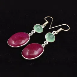 AAR Jewels Silver-Plated Alloy Topaz Drop Earrings-picture-10