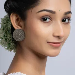 Look and Adorn Circular Studs Earrings-image-18