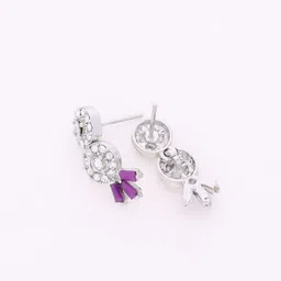 DIVASTRI Set Of 2 Sliver Plated American Diamond Studded Jewellery Set image 5