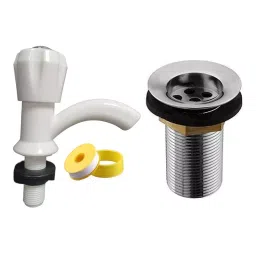 Flockidos Bib Cock Stainless Steel Chrome Finish Silver, FG912 ( Pack of 2)-picture-25