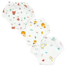 Zizuka Muslin Baby Padded Underwear, Potty Training Pant -Multicolor -Pack of 3, 6Kg, Size Small-picture-25